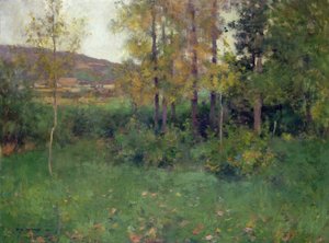 Lentelandschap, Giverny door Willard Leroy Metcalf