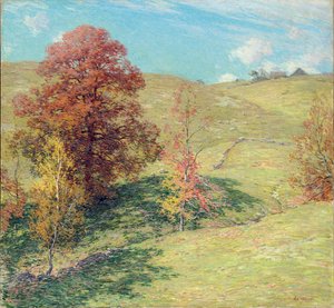 De rode eik door Willard Leroy Metcalf