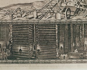 De zoutmijnen van Wieliczka bij Krakau produceerden ruwweg een derde van het inkomen van de Poolse koningen ... (gravure)