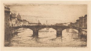 Firenze door Willem Adrianus Grondhout (signed by artist)