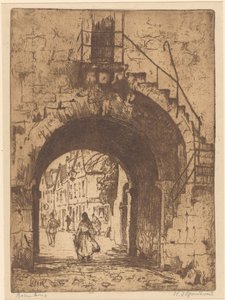 Rothenburg door Willem Adrianus Grondhout (signed by artist)
