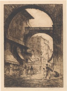 Verona door Willem Adrianus Grondhout (signed by artist)