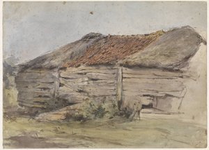 Oude schuur door Willem Anthonie van Deventer