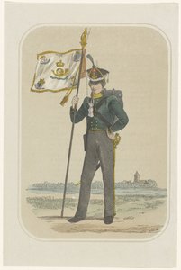 Vrijwillige Jager der Leidse Hogeschool, 1830 door Willem Bal