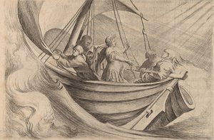 Caesar Steekt Stormachtige Zeeën Over, 1634