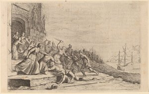 De volgelingen van Solon verdedigen de tempel van Venus