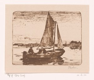 Man in zeilboot