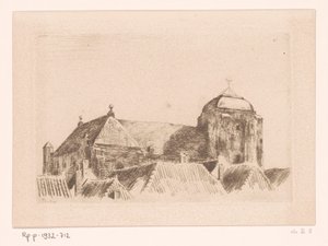 Gezicht op de Grote Kerk, te Veere