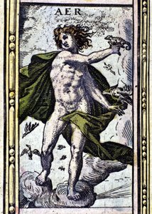 Lucht, een van de vier elementen vertegenwoordigd in W. Blaeu