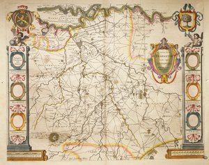 Brabant uit Theatrum Orbis Terrarum door Willem Bleau, Amsterdam door Willem Blaeu
