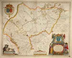 Île-de-France, Isle of France uit Theatrum Orbis Terrarum door Willem Bleau, Amsterdam