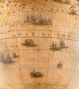 Groot paar bibliotheekglobes, de aardse 1645/48, de hemelse na ca. 1630