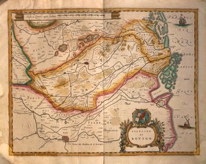 Kaart van Rovigo en omgeving, uit Regionum Italiae