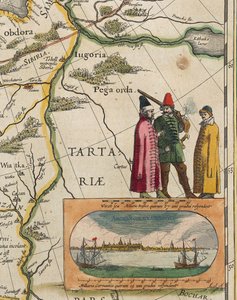 Kaart van Tartary, uit Atlas Maior of Novus (detail) door Willem Blaeu