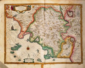 Kaart van de grenzen van Siena, uit Regionum Italiae