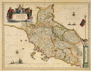 Kaart van Toscane, uit Atlas van Willem Janszoon Blaeu