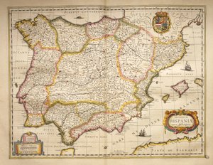 Spanje uit Theatrum Orbis Terrarum door Willem Bleau, Amsterdam