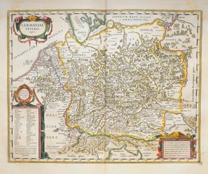 Veteris Germany uit Theatrum Orbis Terrarum door Willem Bleau, Amsterdam door Willem Blaeu