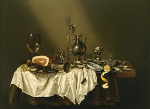Banketstuk met Ham door Willem Claesz. Heda