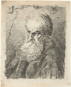 Borstbeeld van een oude man met baard door Willem Cornelis van Dijk
