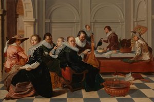 De muzikale bijeenkomst door Willem Cornelisz Duyster (copy after)
