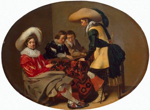 Tric-Trac spelers, ca. 1630 door Willem Cornelisz Duyster