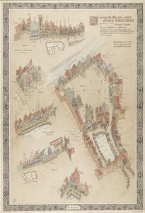 Plattegrond van Oud-Holland, 1895 door Willem Corneliszoon