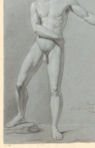 Staand mannelijk naakt, van voren gezien (3e prijs 1810) door Willem Grebner