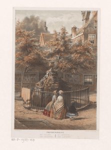 Fontein bij het doolhof te Amsterdam