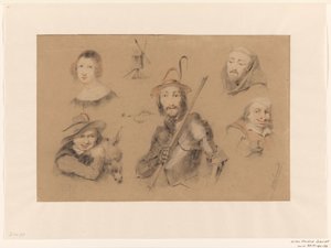 Figuren uit Don Quichot door Willem Hendrik Schmidt