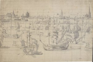 De Nederlandse vloot bij Kopenhagen 1658 door Willem I van de Velde
