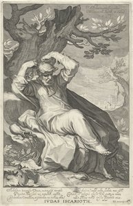 Judas Iskariot hangt zich op door Willem Isaacsz. van Swanenburg