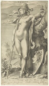 Minerva bij een boom door Willem Isaacsz. van Swanenburg