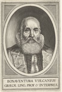 Portret van Bonaventura Vulcanius door Willem Isaacsz. van Swanenburg