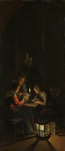 Drieluik: Allegorie van kunstonderwijs