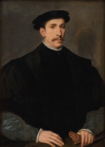 Portret van een Man door Willem Key