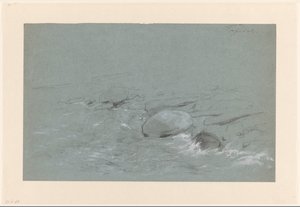Kustlandschap met keien bij Tyssedal, Noorwegen door Willem Maris