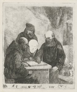 Dammende monniken door Willem Pieter Hoevenaar