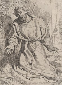 Sint Franciscus ontvangt de stigmata, ca. 1613-14 door Willem Pietersz. Buytewech