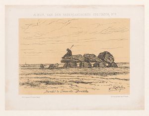 Hunebed te Tynaarlo in Drenthe door Willem Roelofs (I)