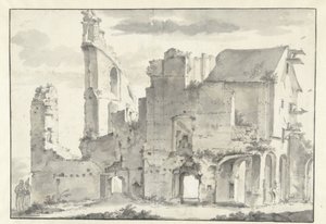 Ruïne van de abdij van Rijnsburg door Willem Schellinks