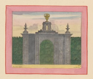 Gittertor mit Gartenvasen in den Gärten von Versailles door Willem Swidde