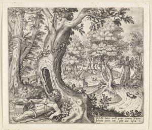 Hagar en Ismaël in de woestijn door Willem Thibaut