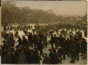 Schaatsen in Haagse Bos door Willem Tholen