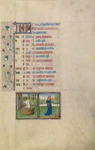 September Kalenderblad; Wijn maken; Weegschaal