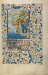 Die Taufe Christi door Willem Vrelant