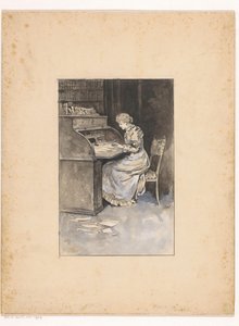 Schrijvende vrouw