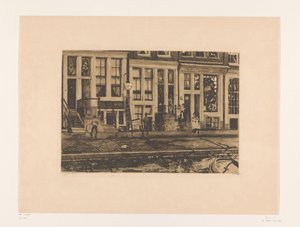 Gezicht op Oude Waal in Amsterdam