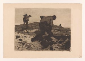 Landarbeiders op de heide
