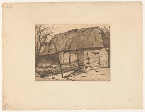 Schuur met hek in Brabant